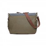 Wholesale Tri-Color Canvas Messenger Bag